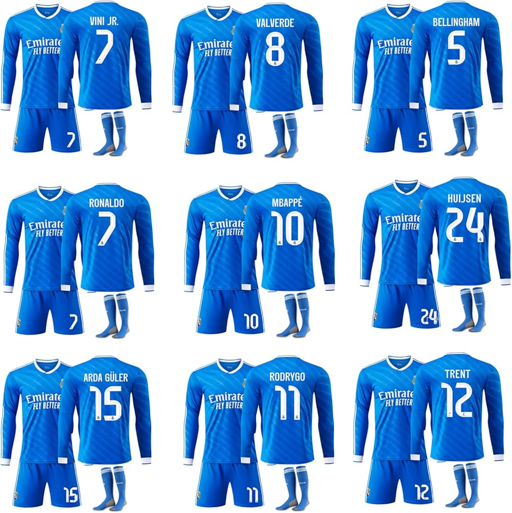 Amazon.co.jp: [EESDCOS] 25/26年 長袖 レアル マドリード ブルー3rd